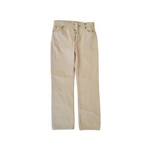 Zara Women Beige High Rise Straight Leg Pants Botton up | 36 size READ BELOW